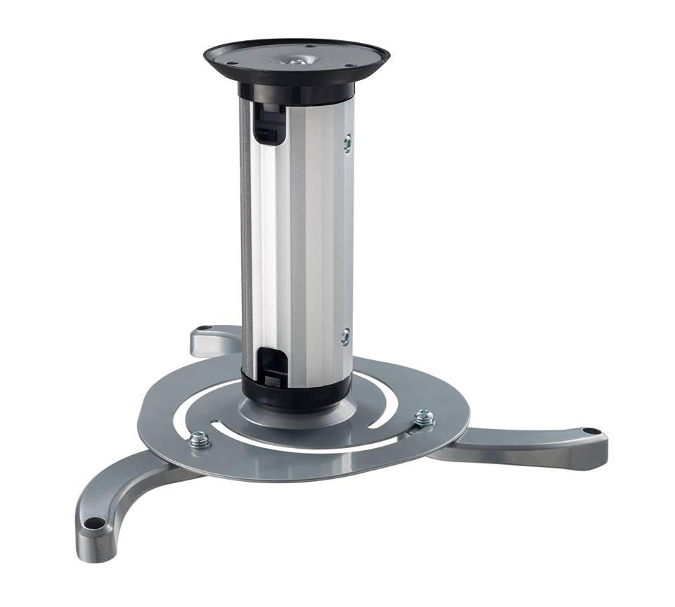 Sopar sup. videopr. tavan 13 cm argintiu Suport de tavan telescopic Sopar Medusa II 23068, inaltime fixa de instalare de 13 cm, suporta pana la 10 kg, grad de inclinare de +/- 15, rotatie