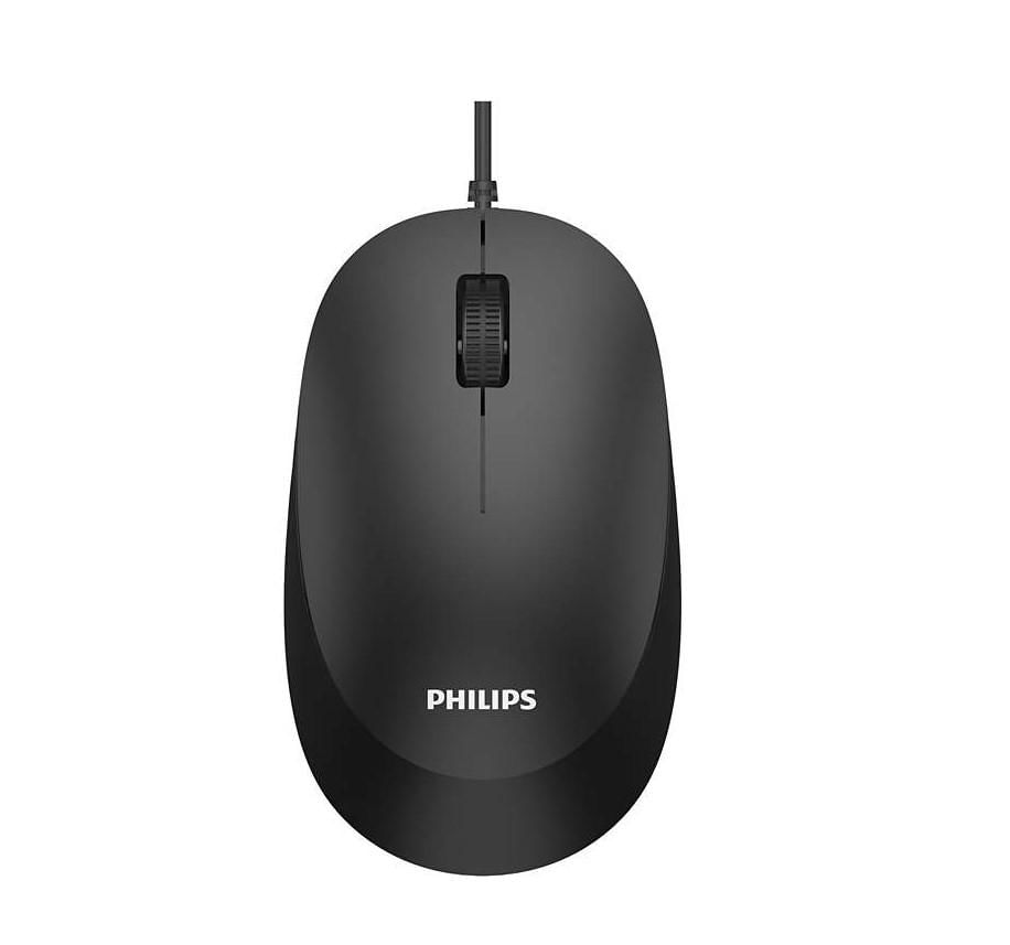 Mouse Philips SPK7207BL, cu fir Mouse Philips SPK7207BL, USB 2.0, optic, 1000 DPI, 1.5m, negru