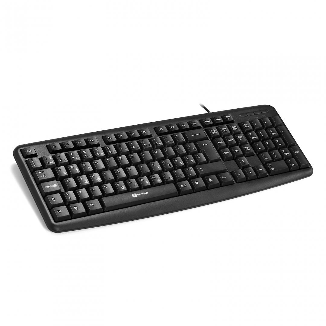 KB SERIOUX 9400ROUSB ROMANIA USB Tastatura Serioux 9400 ROMANIA, cu fir, RO layout, neagra, 104 taste, USB