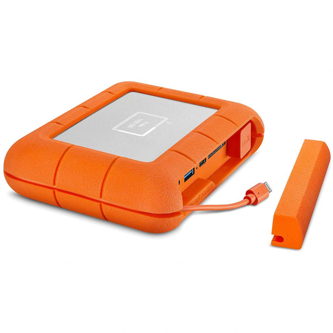 SSD Extern LaCie Rugged V2, 500GB, Orang SSD extern Lacie, 500GB, Rugged V2