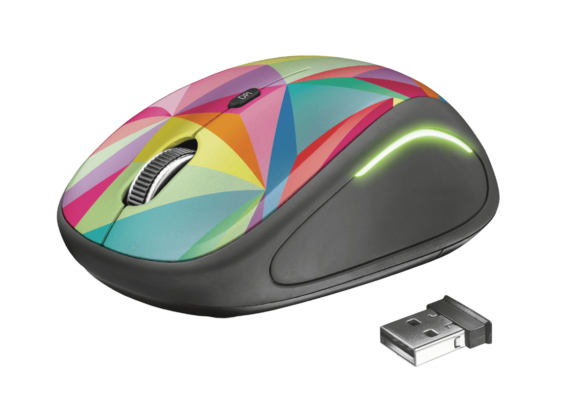 Mouse Trust Yvi FX 1600 DPI, multicolor