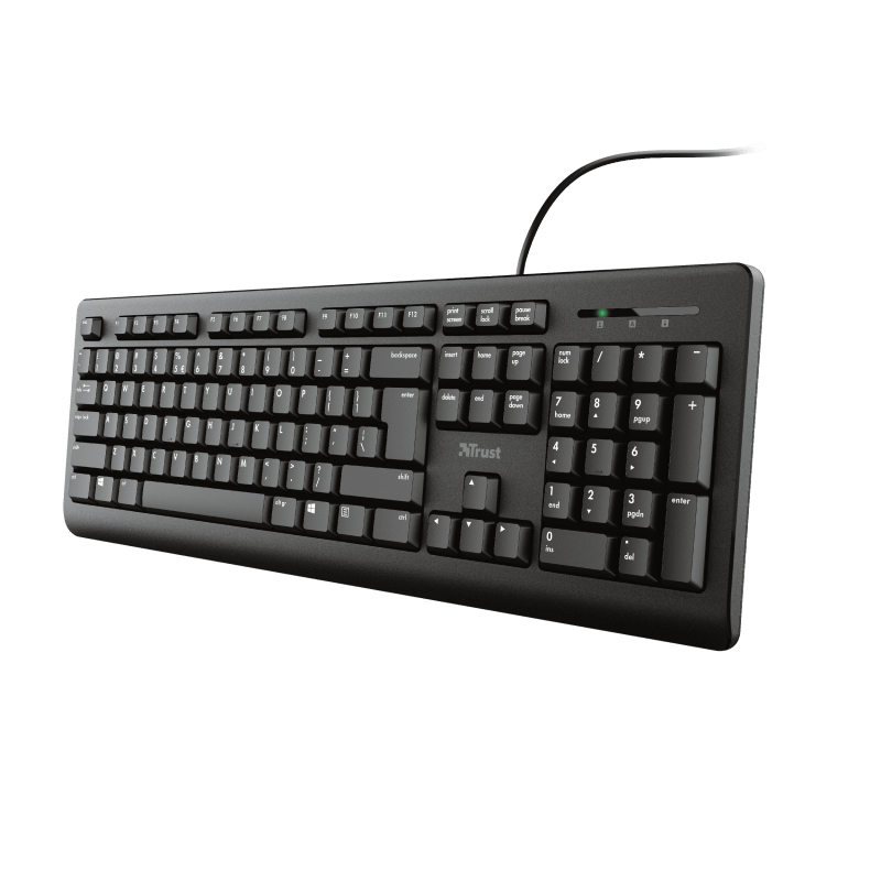 Tastatura Trust Primo cu fir, negru Trust Primo Full-size keyboard silent General Full Size keyboard yes Ergonomic design no Key technology membrane Height of main product (in mm) 30