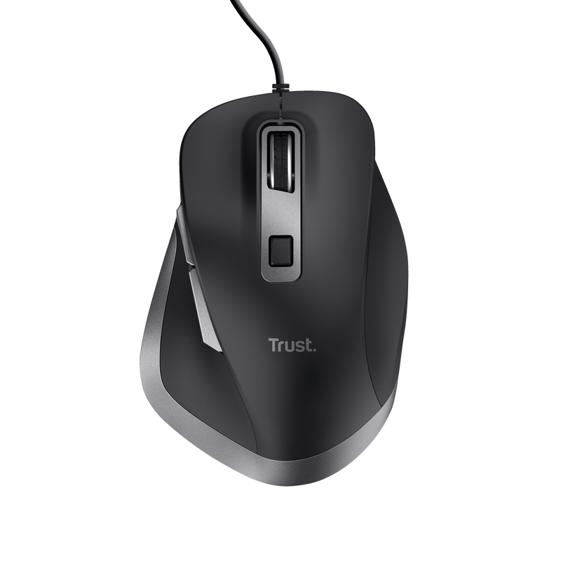 Mouse Trust Fyda cu fir 5000 DPI, negru