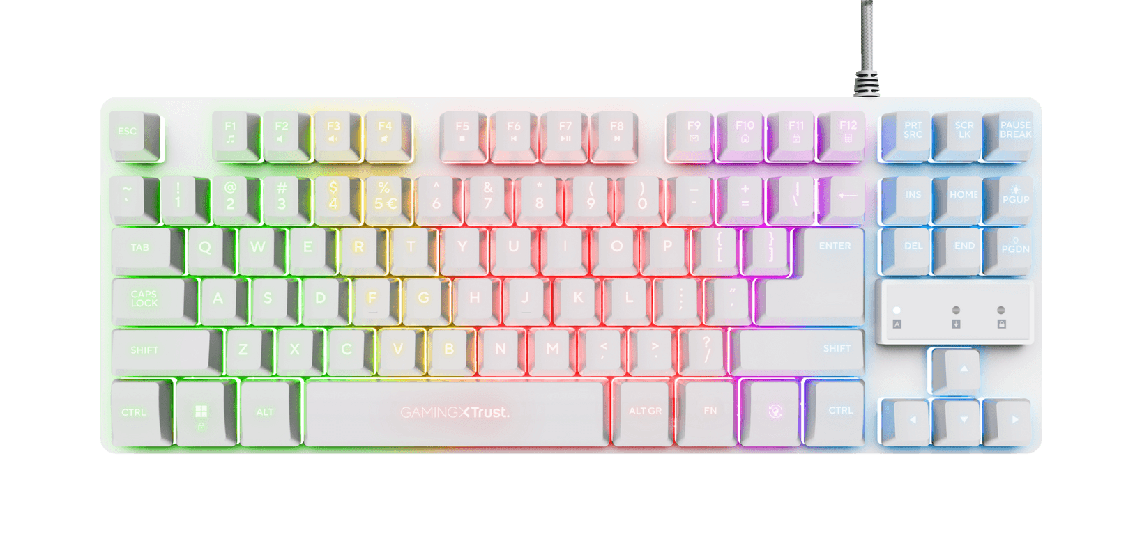 Tastatura Trust GXT833W Thado, alb