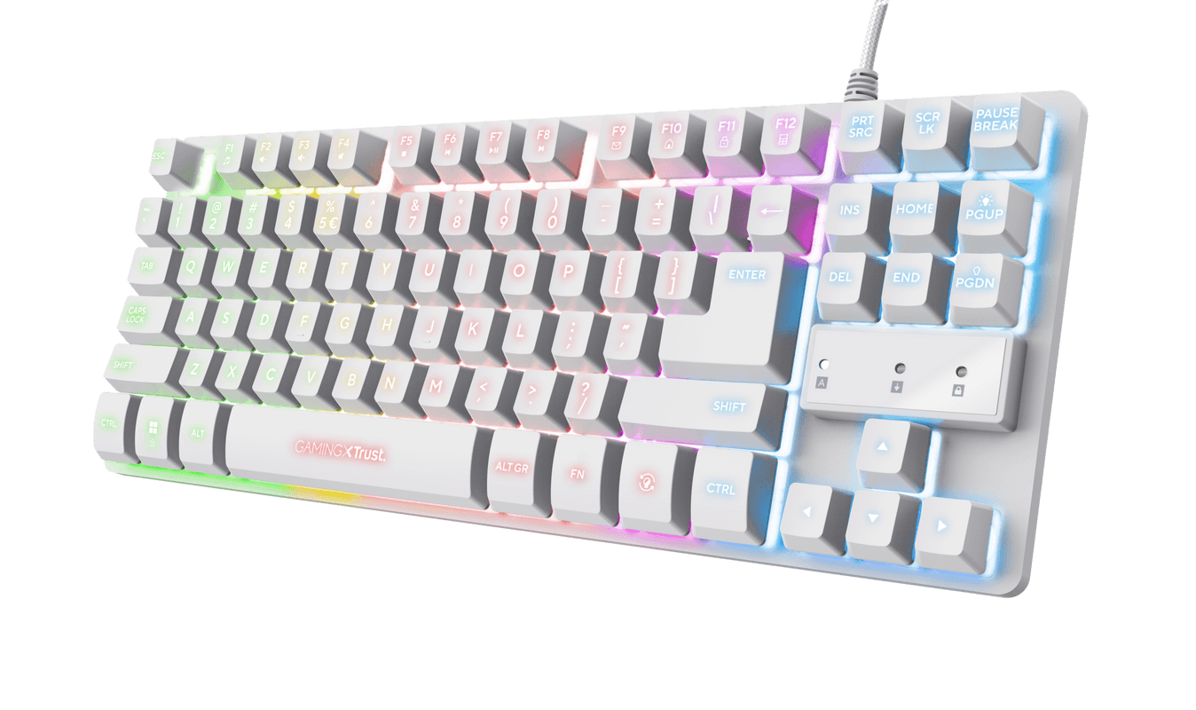 Tastatura Trust GXT833W Thado, alb