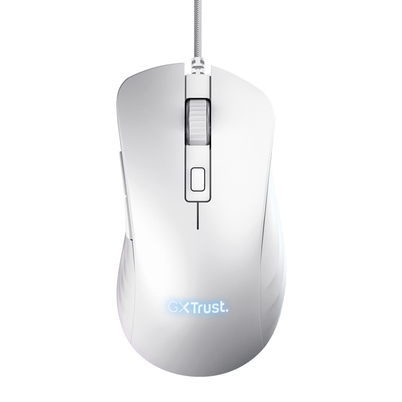 Mouse Trust GXT924W YBAR+ 25600 DPI, alb