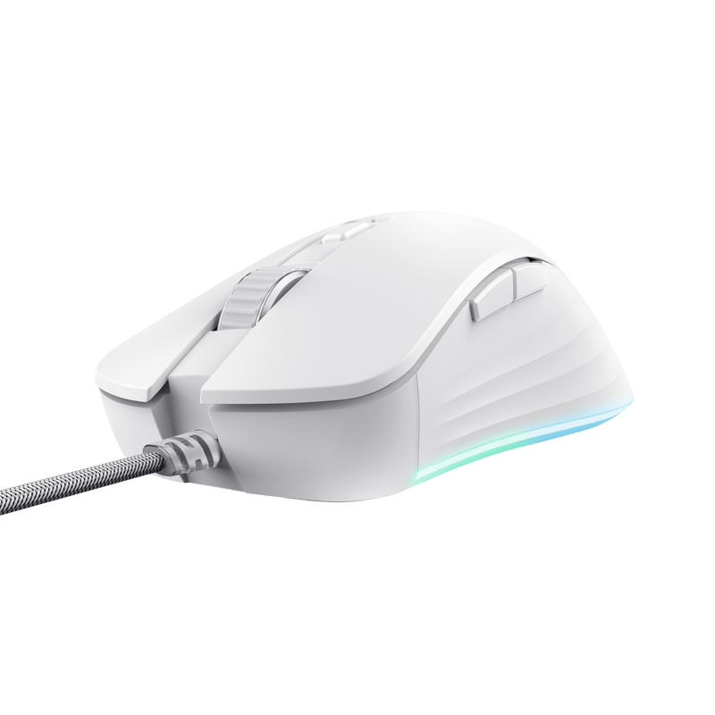 Mouse Trust GXT924W YBAR+ 25600 DPI, alb