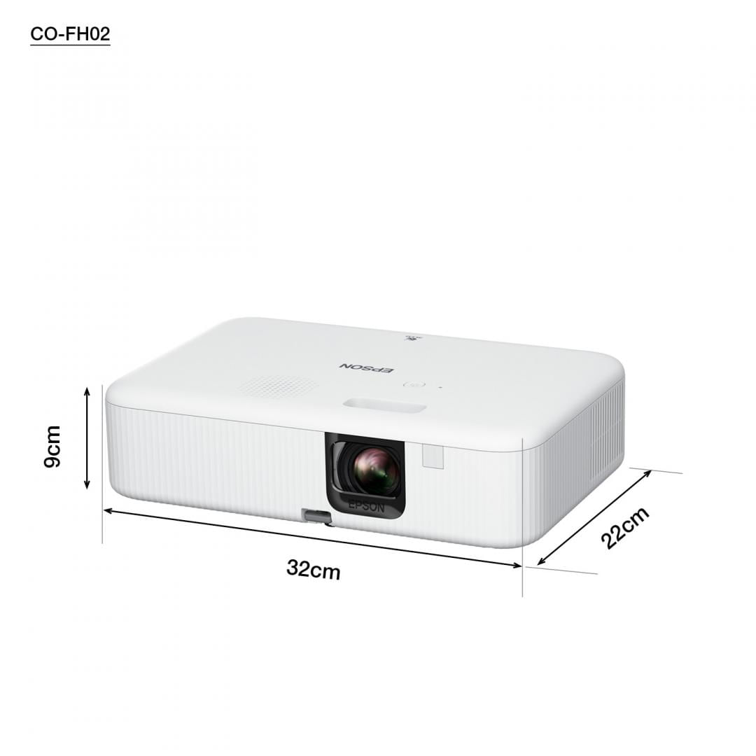 PROJECTOR EPSON CO-FH02 Proiector Epson CO-FH02, 3LCD, 3.000 lumeni/ 2.000 lumeni Ecomode, FHD, 16:9, lampa 6.000 ore/ 12.000 ore Ecomode, corectie  30, dimensiune maxima