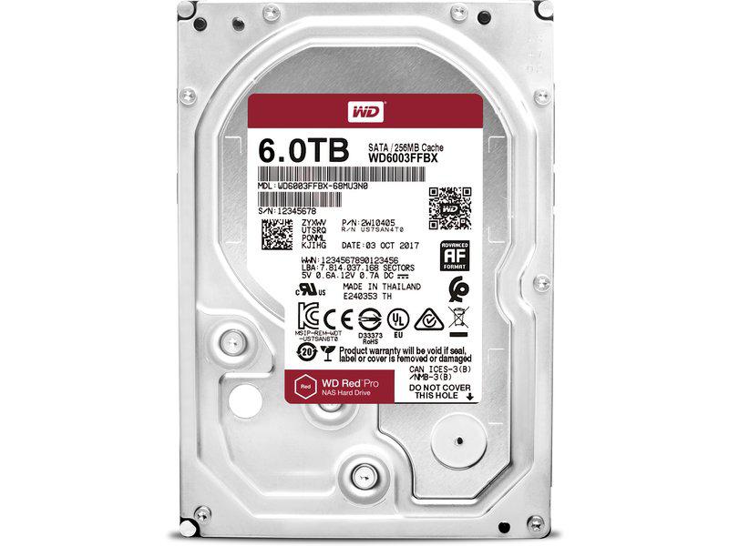 HDD WD Red Pro 6TB SATA-III 7200RPM 256M HDD intern WD, 3.5