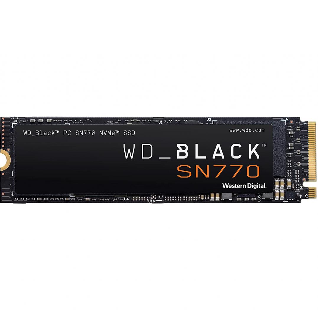 SSD WD Black SN770 2TB PCI Express 4.0 x SSD WD, Black, 2TB, M2 2280, PCI Express 3.0, 6 GB/s, R/W speed: up to 4000MBs/2000MBs