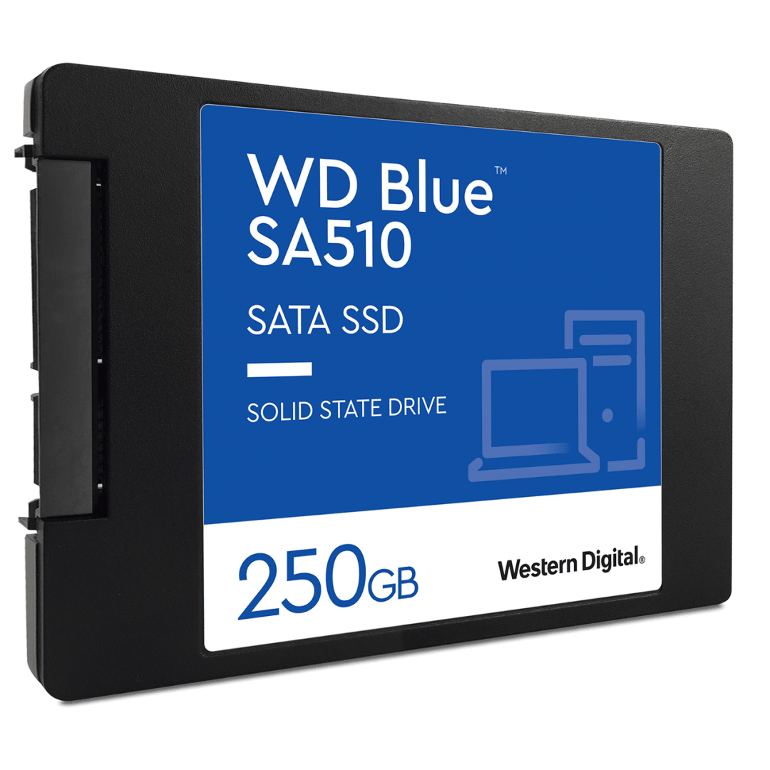 SSD WD Blue SA510 250GB SATA-III 2.5 inc SSD WD, 500GB, Blue, SATA 3.0, 3D NAND, 7mm, 2.5