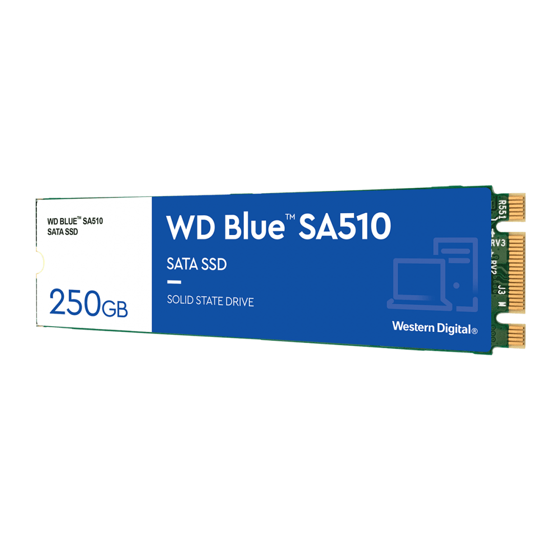 WD SSD 250GB BLUE M.2 SATA3 WDS250G3B0B SSD WD, 250GB, Blue, SATA 3.0, 3D NAND, 7mm, 2.5