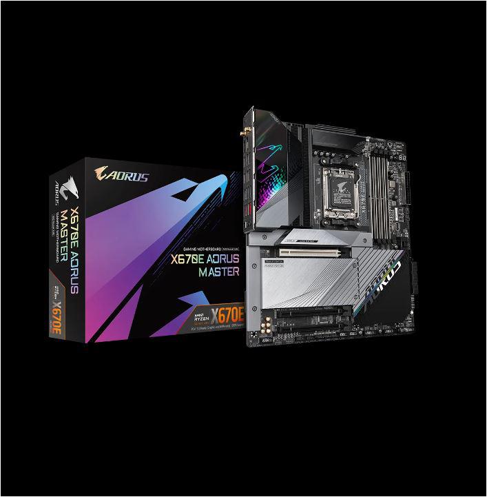 MB GIGABYTE X670E AORUS MASTER AM5 Placa de baza Gigabyte AMD Socket AM5, X670E AORUS MASTER, Dual Channel DDR5 x 4 slot, Intel 2.5GbE LAN & Intel Wi-Fi 6E 802.11ax, Next Generation