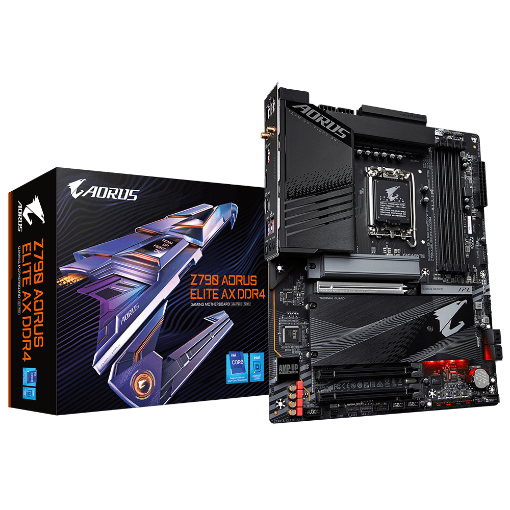 MB GIGABYTE Z790 AORUS ELITE AX DDR4 Placa de baza GIGABYTE Z790 AORUS ELITE AX DDR4 LGA 1700, Z790 Express Motherboard - 4x DDR4 - M.2 PCIe 4.0 - USB 3.2 - PCI-Express 5.0 16x - LAN 2.5