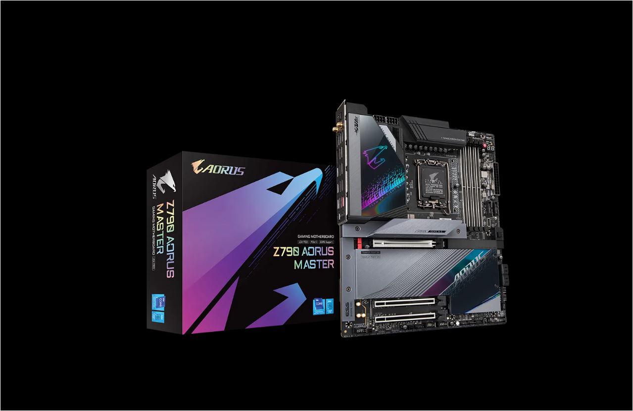 MB GIGABYTE Z790 AORUS MASTER LGA 1700 Placa de baza Gigabyte Z790 AORUS MASTER LGA 1700, Z790, PCIe Gen 5, EATX, 4x DIMM slots, DDR5 7950MHz(OC), 5 x M.2 , 4 x SATA, 10Gb LAN, WIFI 6E,