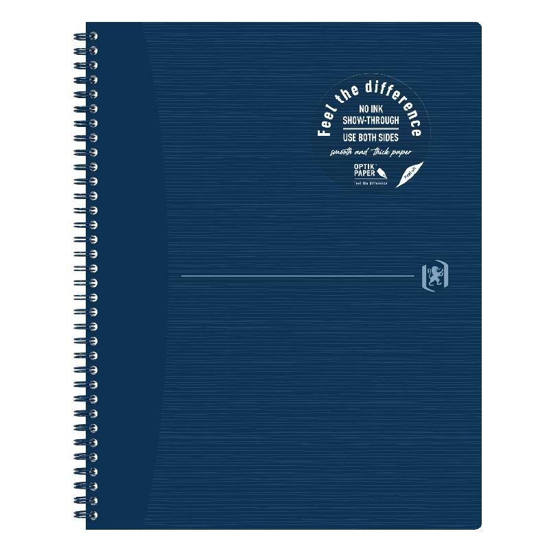 coloured lined paper Caiet A4+ 70 file spira matematica Origins Oxford albastru