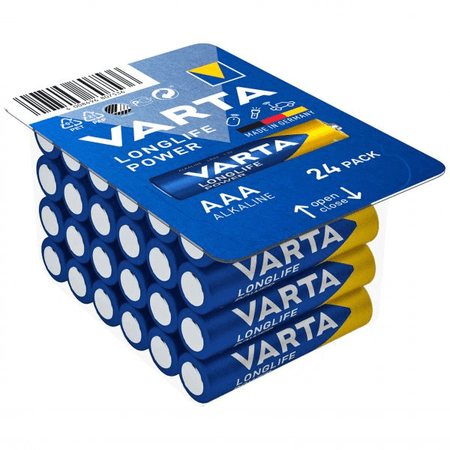 Baterie Varta alcalina Longlife power AAA LR3 24 bucati/set Baterie Varta alcalina Longlife power AAA LR3 B24