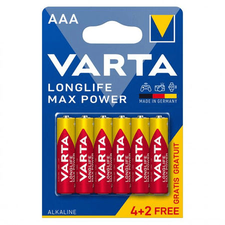 Baterie Varta alcalina Longlife maxpower LR3 6 bucati/set