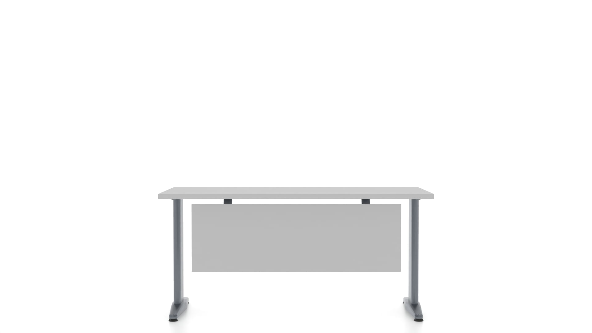 Birou operational silver 120 x 80 x 75 cm alb