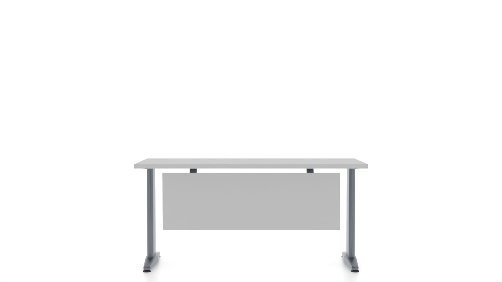 Birou operational silver 160 x 80 x 75 cm alb