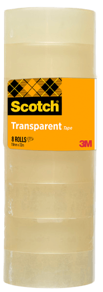 Banda adeziva transparenta 3M Scotch 19 mm x 33m 1 rola/ pachet Banda adeziva 3M Scotch 19 mm x 33 m transparent