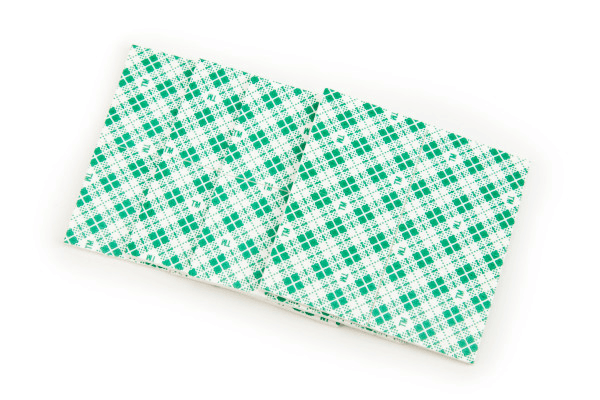 Benzi dublu adezive albe pretaiate spuma PE 25 mm x 25 mm 16 bucati/pachet