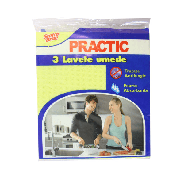 Lavete umede practic  Scotch-Brite 3 buc