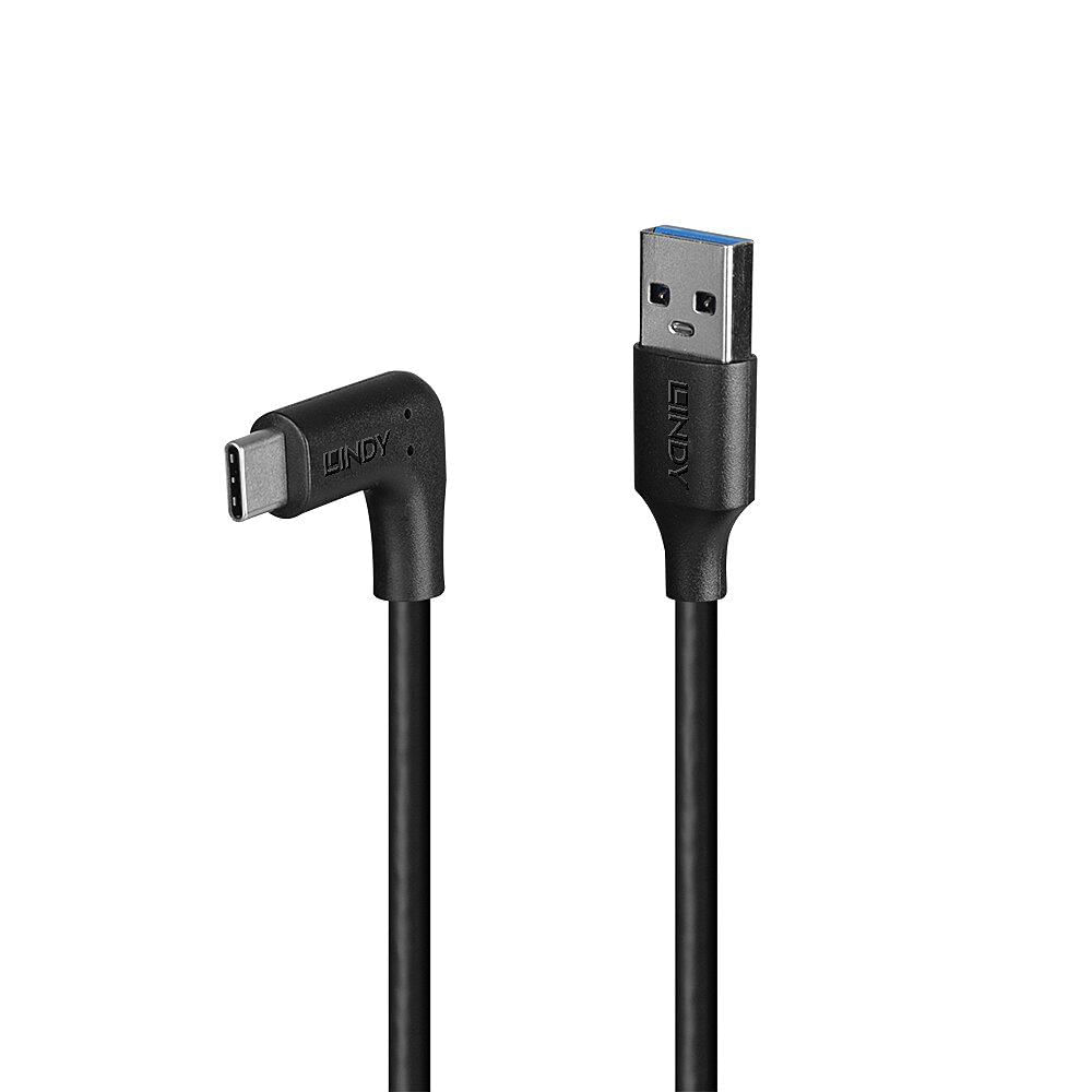 Cablu Lindy USB A la C, 90 1m negru