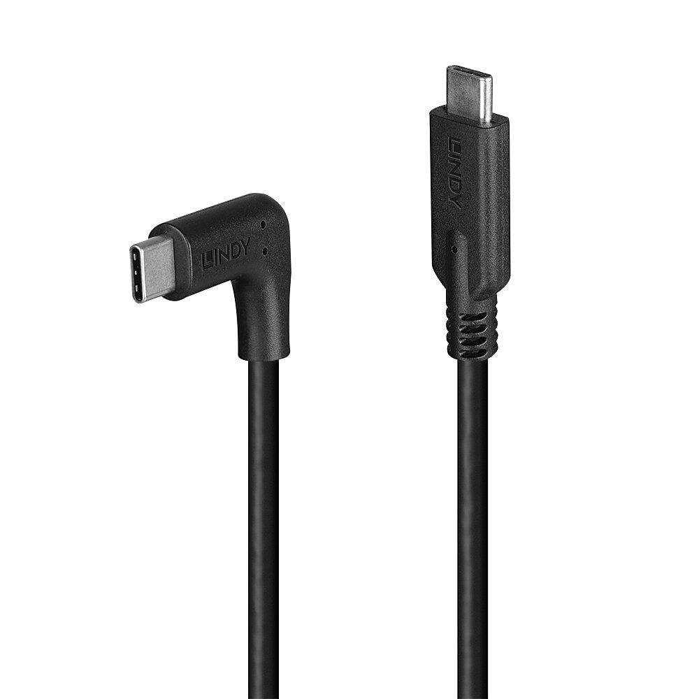 Cablu Lindy USB C, 90, 10Gbps, 1m negru