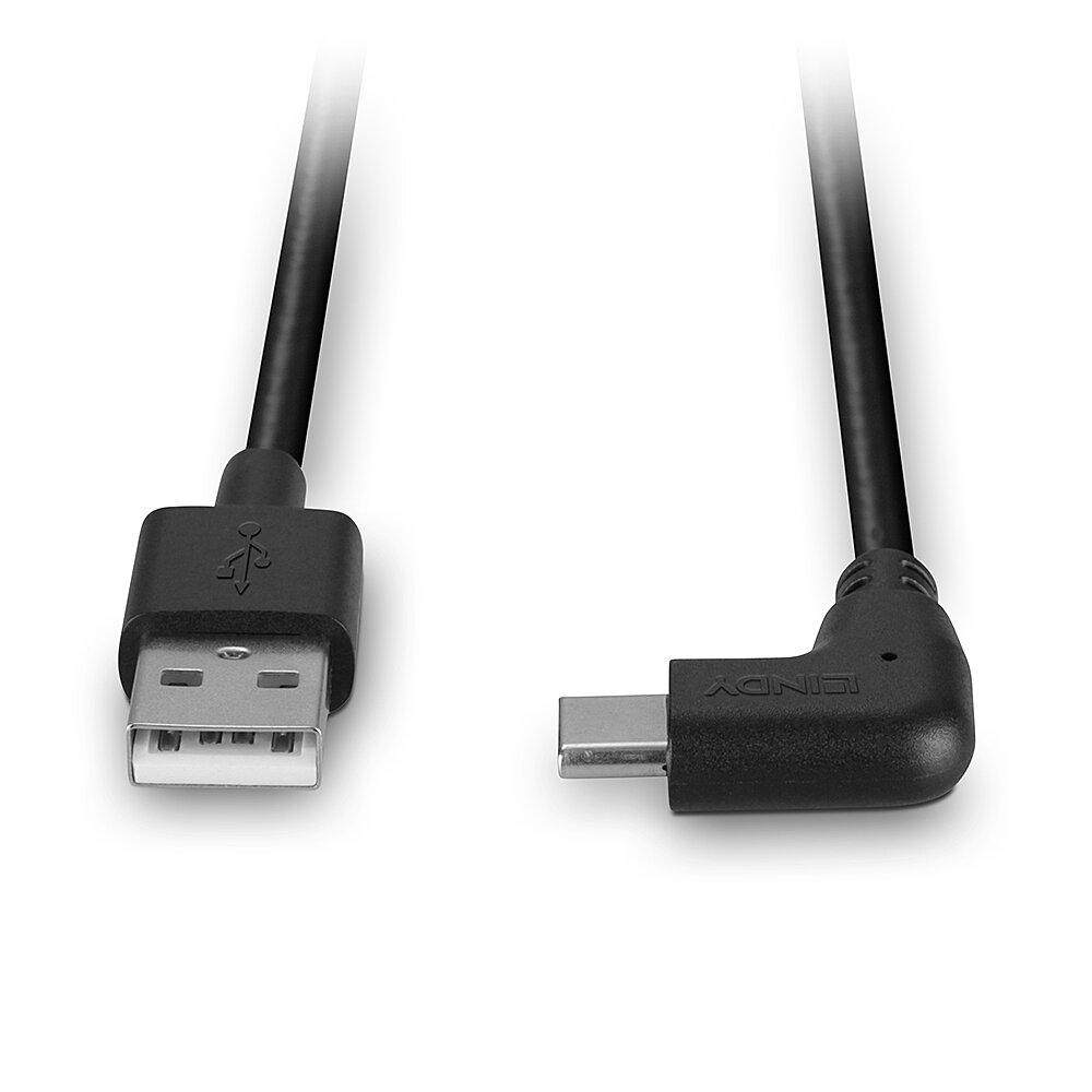 Cablu Lindy USB C 2 90 1m negru
