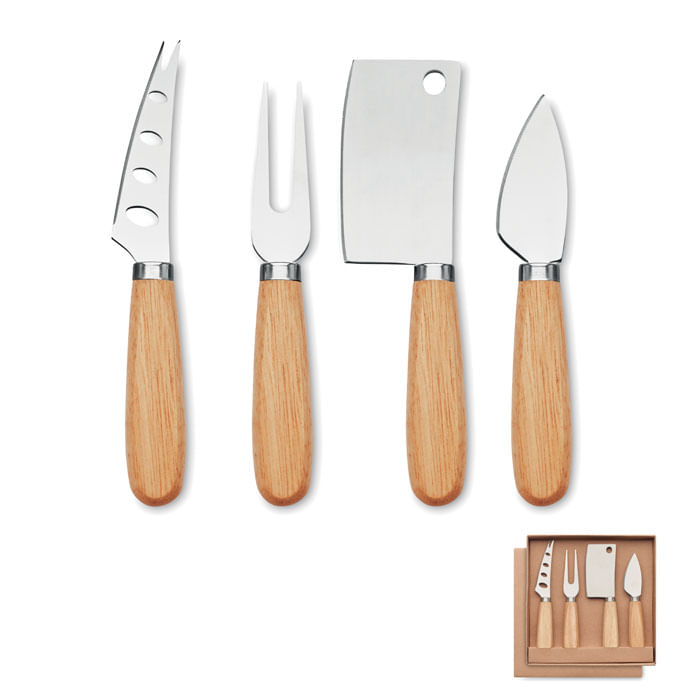 Set de 4 cutite de branza