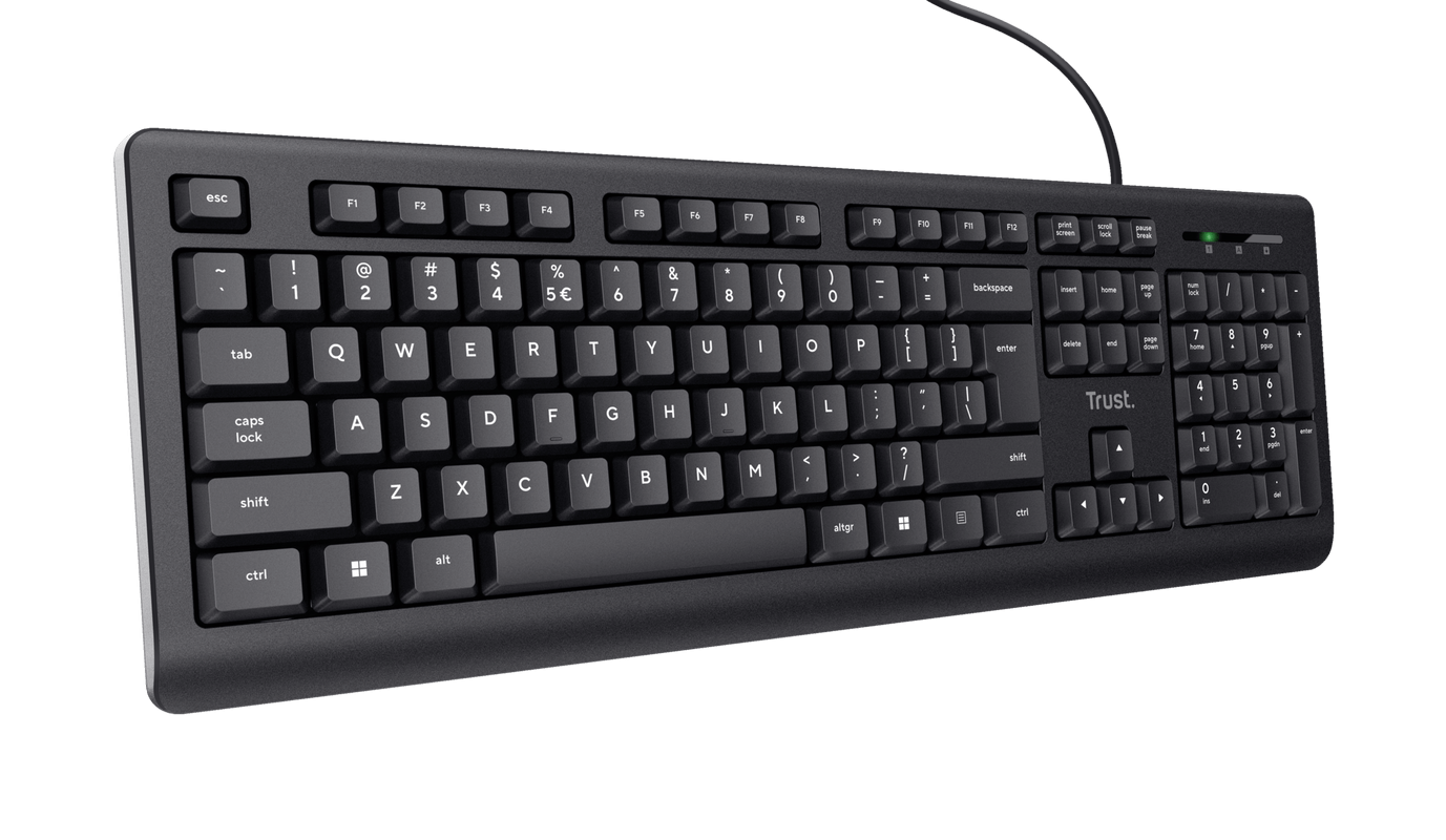 Tastatura cu fir Trust, negru