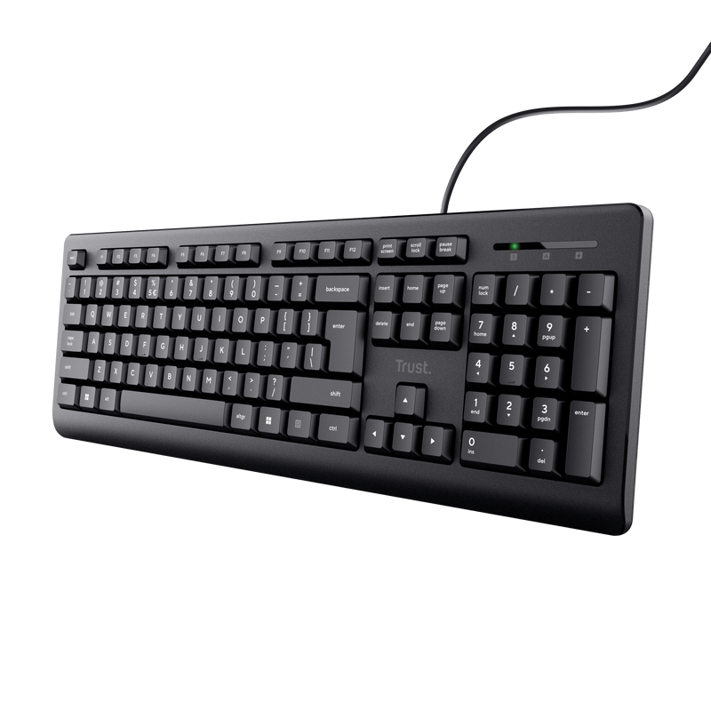 Tastatura cu fir Trust, negru