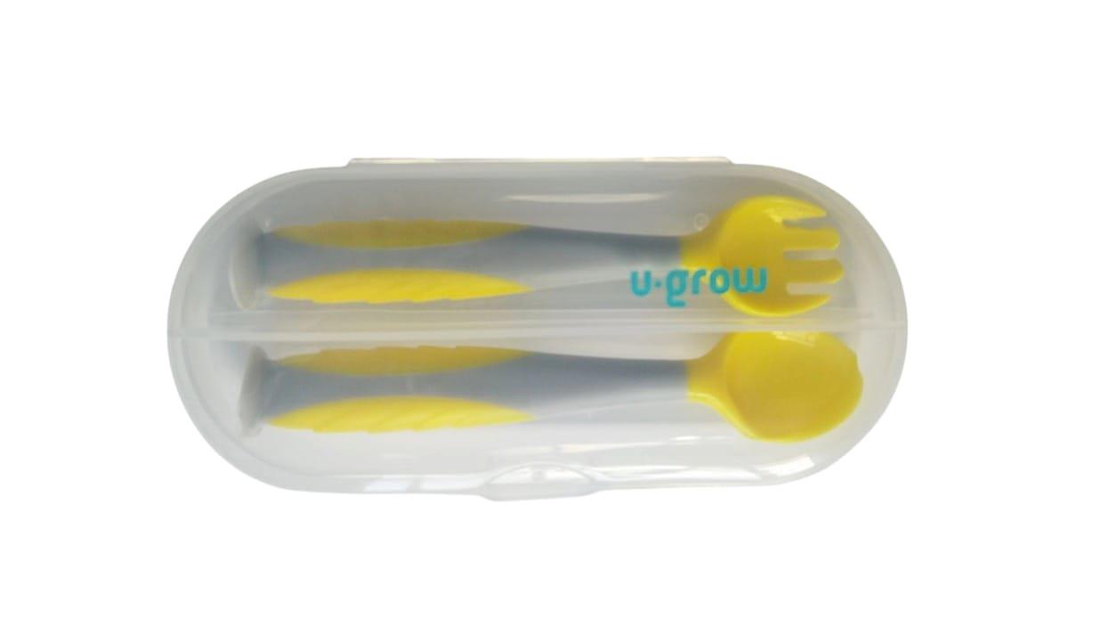 Set lingurita si furculita,galben,U-Grow