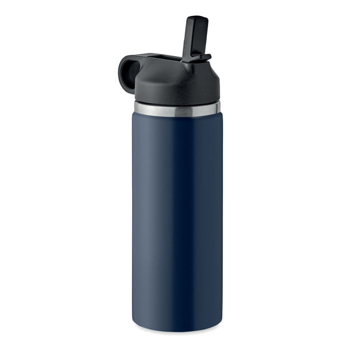 Sticla termos cu perete dublu 500 ml si capac cu pai Sticla cu perete dublu 500 ml