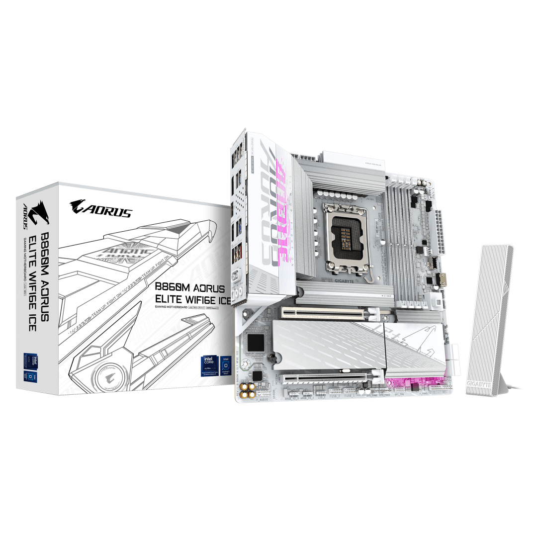 MB Gigabyte B860M AORUS ELITE WIFI6E ICE MB Gigabyte B860M AORUS ELITE WIFI6E ICE