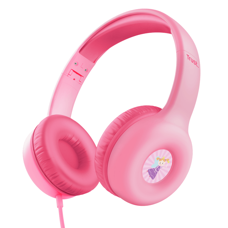 Casti Trust Nouna cu fir kids, roz