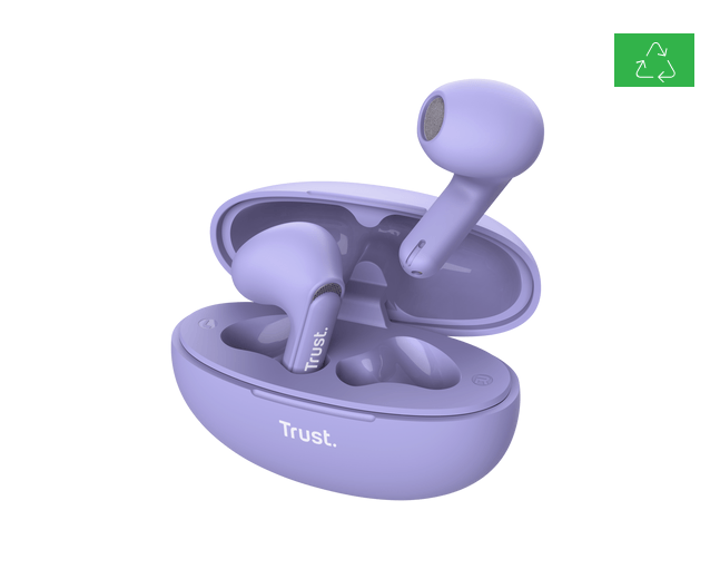 Casti Trust Yavi wireless earph., violet