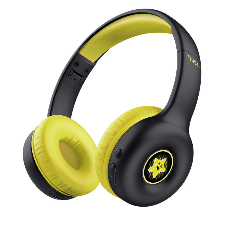 Casti Trust Nouna WS kids, negru