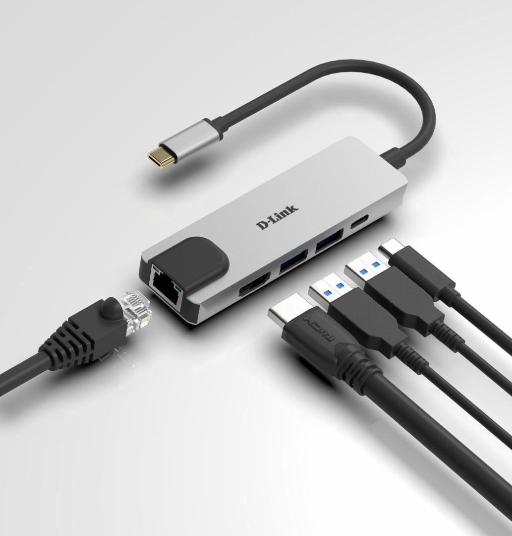 DLINK 5-IN-1 USB-C HUB DUB-M520