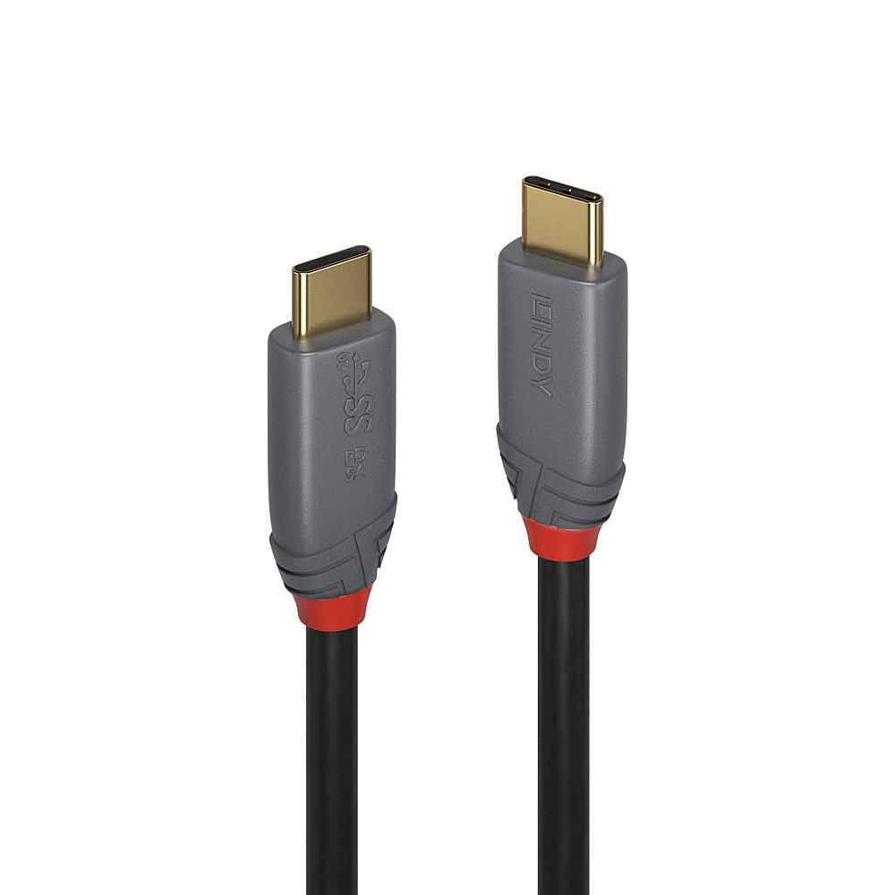 Cablu Lindy USB C-USB C Anthra  2m negru