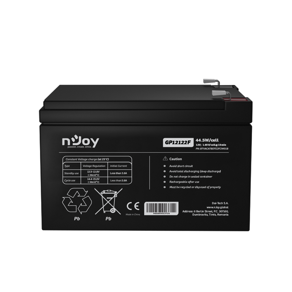 ACUMULATOR NJOY GP12122F 12V