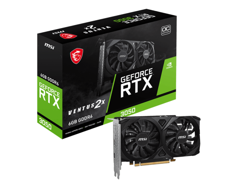 GEFORCE RTX 3050 VENTUS 2X E 6G OC