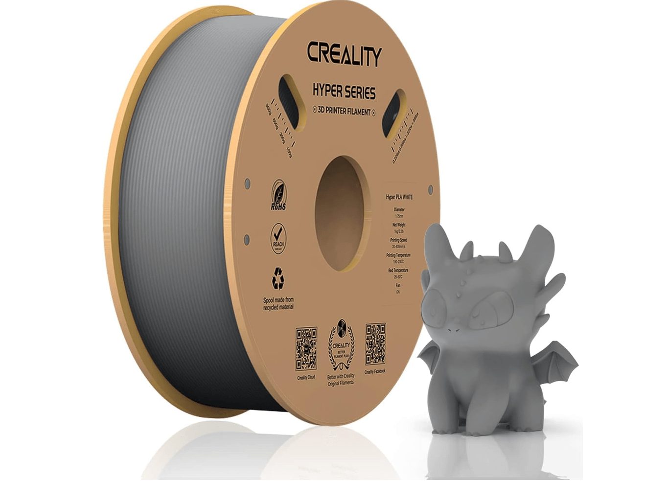 CREALITY 3D FILAMENT HYPER-PLA GREY