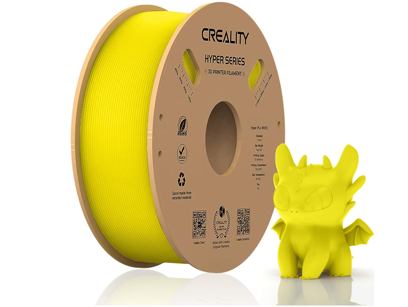 CREALITY 3D  FILAMENT HYPER-PLA YELLOW