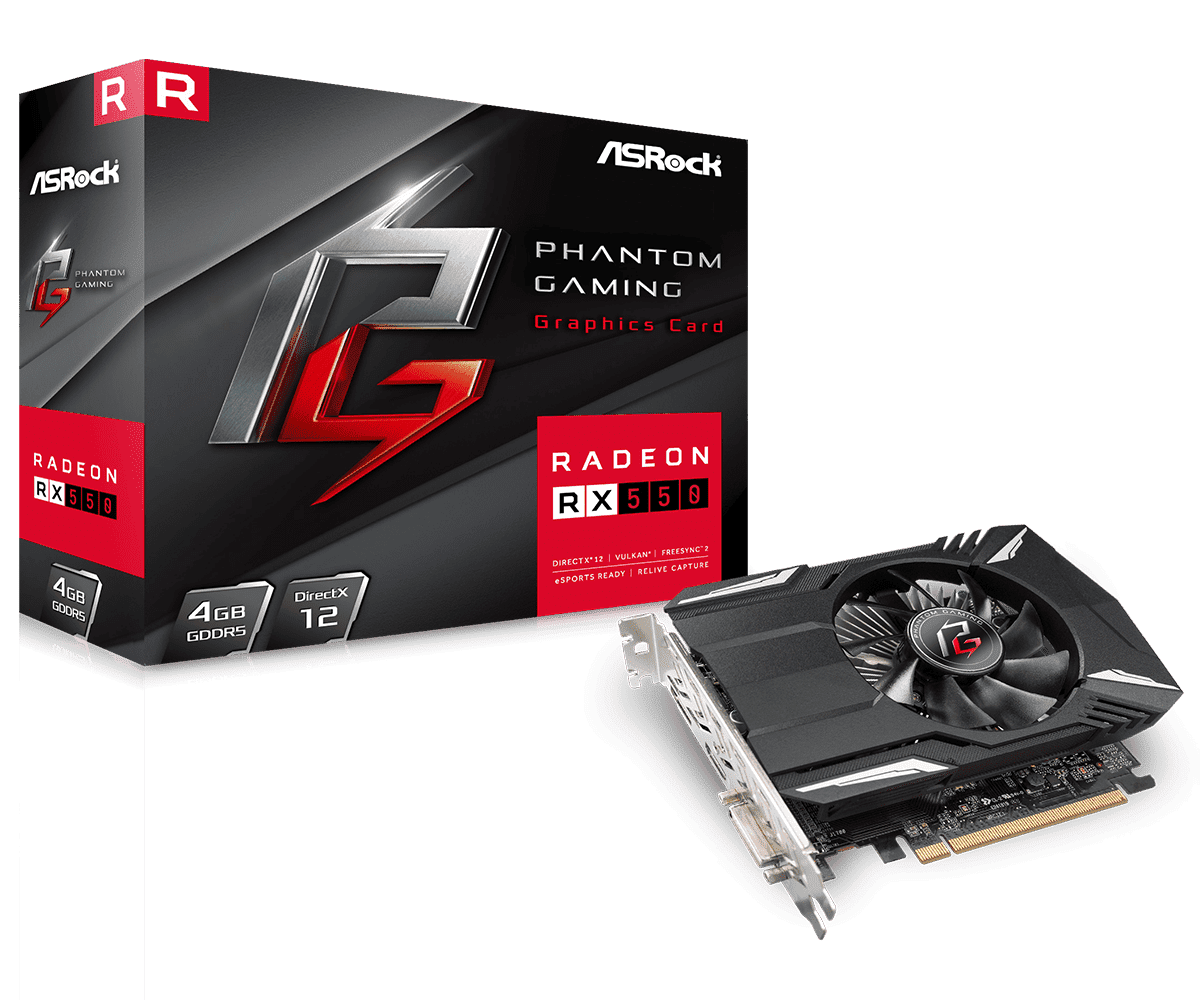 AsRock AMD PHANTOM GAMING RadeonRX550 4G