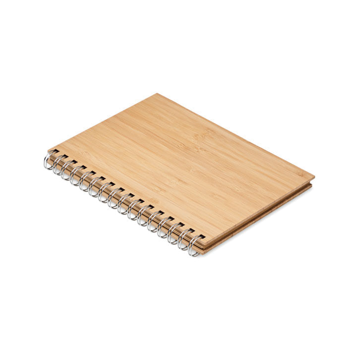 Notes A5 din bambus cu spira Notes A5 din bambus cu spira