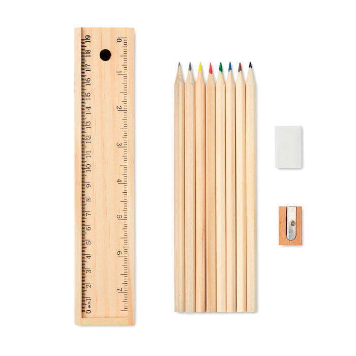Set de 12 creioane de lemn Set de 12 creioane de lemn