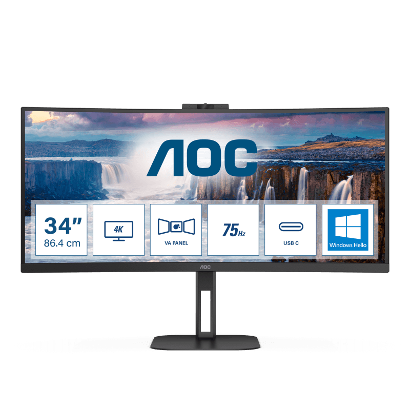 MONITOR 34 AOC CU34V5CW/BK MONITOR 34` AOC CU34V5CW/BK