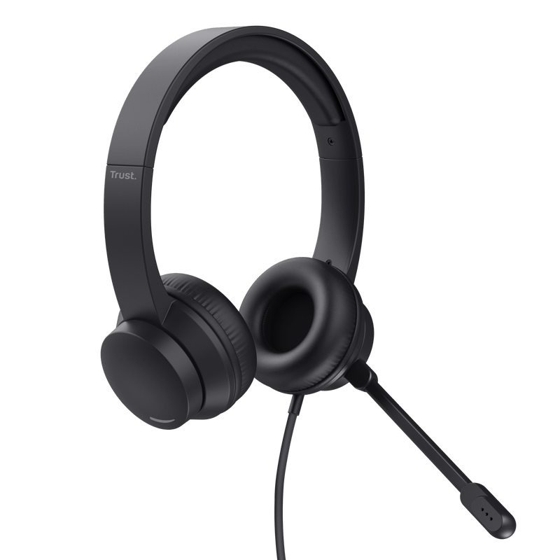 Casti Trust Ayda cu fir, negru